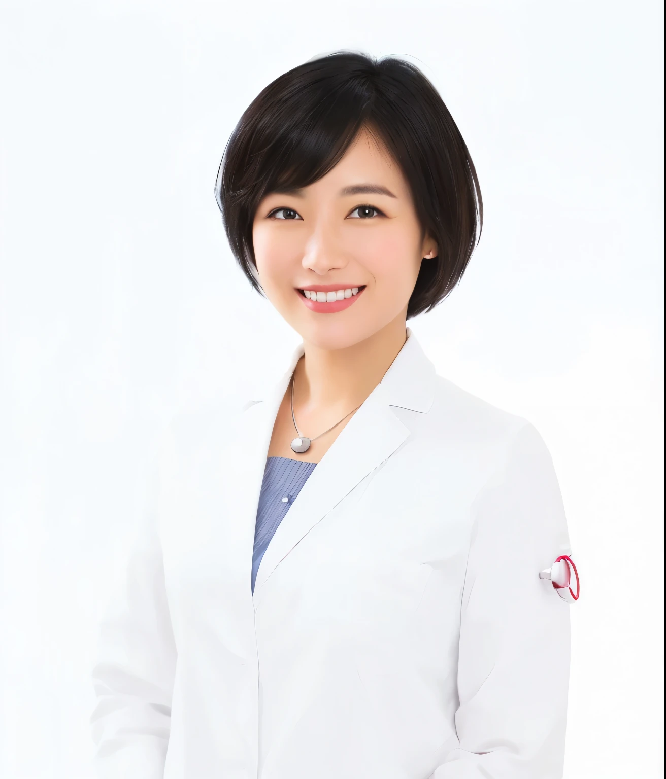 Please make me look like a doctor with this face,Put a stethoscope around your neck
