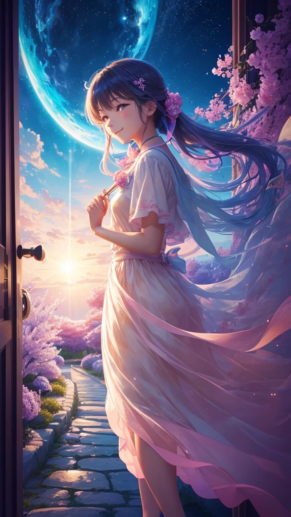 キラキラと奇跡のLightが降り注ぐ場所、wishes come true、A dream come true、The road to the future、Luck attracting images、door 、Wind、 Light、 time 、plant 、beautiful、 sweets、 smile 、wish 、家族が皆健康でsmileで自分の望む道を歩めます様に。 From now on、To start、From now on出会う人達の何かのきっかけの1つになったら嬉しい。 of course、It&#39;s a good opportunity。 lastly、When I look back on my life、I want to be the person I am with a big smile on my face, having done my best。