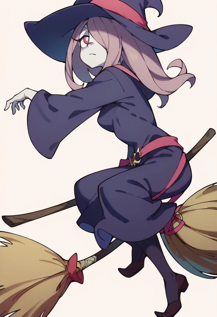 Sucy Manbavaran, solo, broom riding, witch, witch hat 