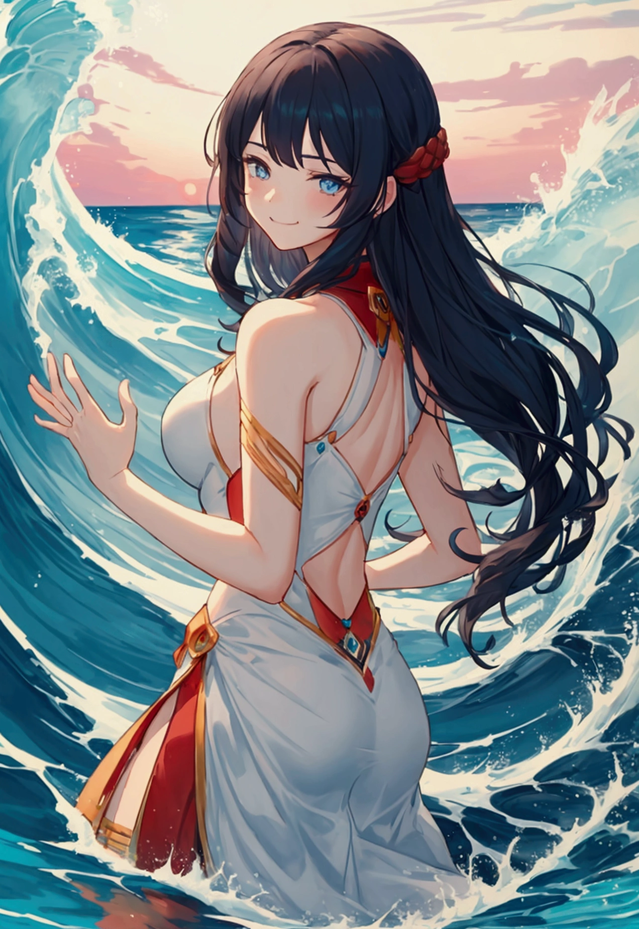 Sad Smile look back wave hands Powerful