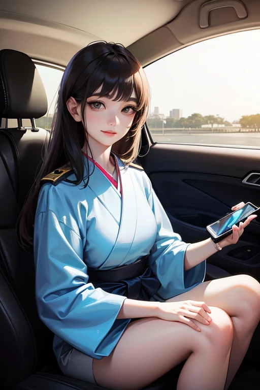 Top quality, Masterpiece, Super high res,(Photorealistic:1.4), Very detailed, Professional lighting smile, Masterpiece, Top quality, Very detailed, Octane rendering, Superior,(Japanese girl_woman:1.1), Japanese girl, taking photos of car from distance, car with woman in it, Woman in car, taking pictures from distance, upper body in uniform, car door wide open, showing cunt from inside car, pubic hair black, legs spread wide, crouching, female genitalia exposed