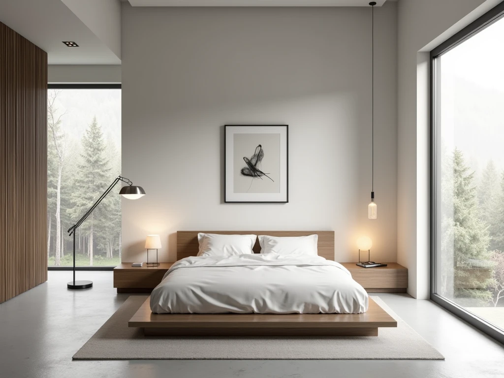 Modern minimalist bedroom design