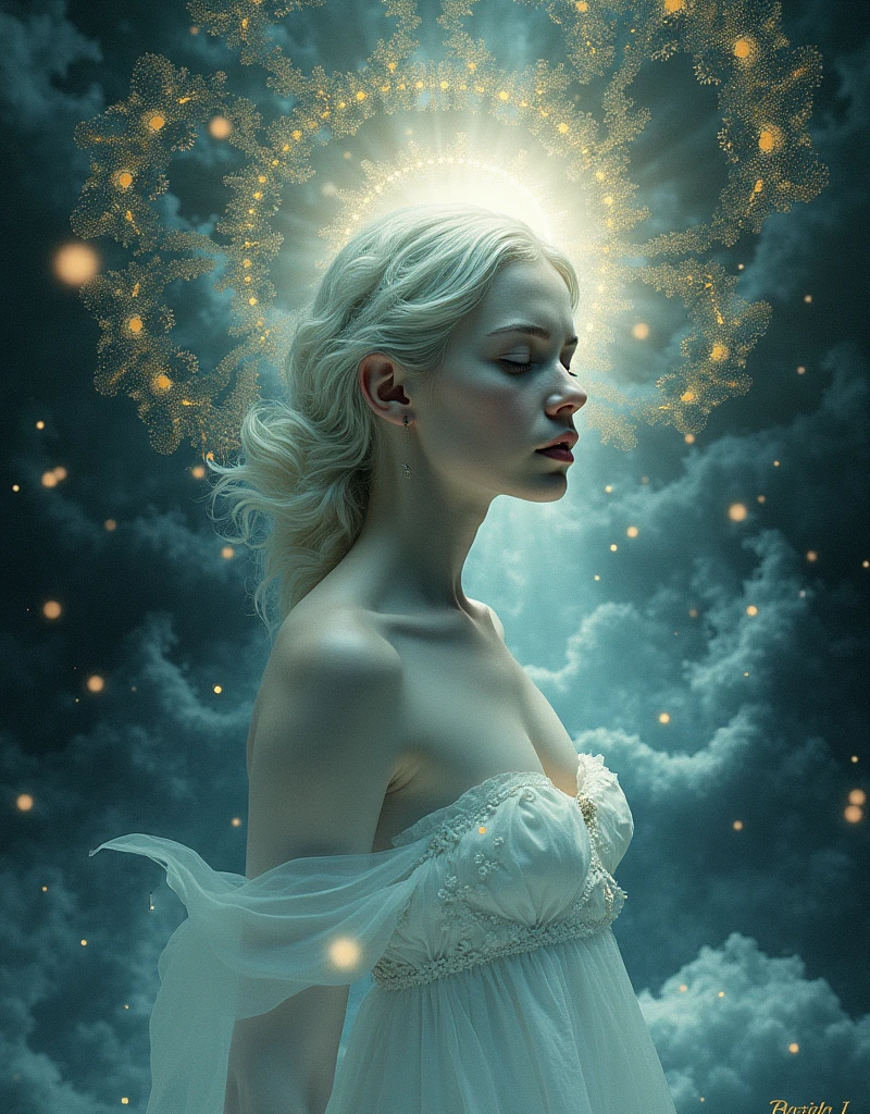 (masterpiece, Highest quality, Highest quality, Official Art, beautifully、aesthetic:1.2), (One girl:1.3), (Fractal Art:1.3),
