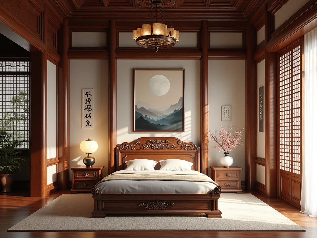 Chinese classical bedroom design