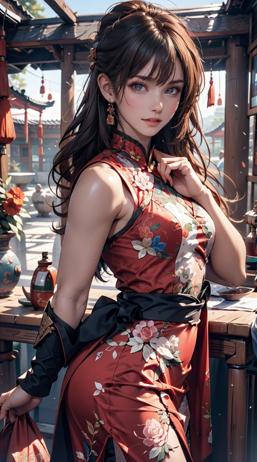 Highest quality, masterpiece, High resolution, Wuxia 1 girl, China dress, Super gorgeous face, Super gorgeous eyes, Super gorgeous hair, Kung Fu Battle