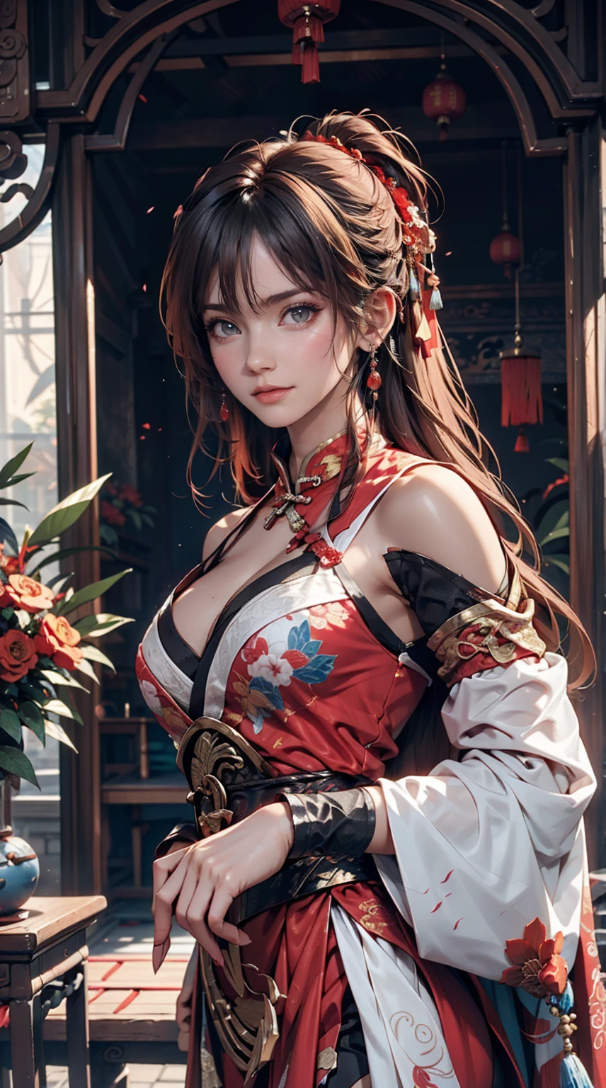 Highest quality, masterpiece, High resolution, Wuxia 1 girl, China dress, Super gorgeous face, Super gorgeous eyes, Super gorgeous hair, Kung Fu Battle