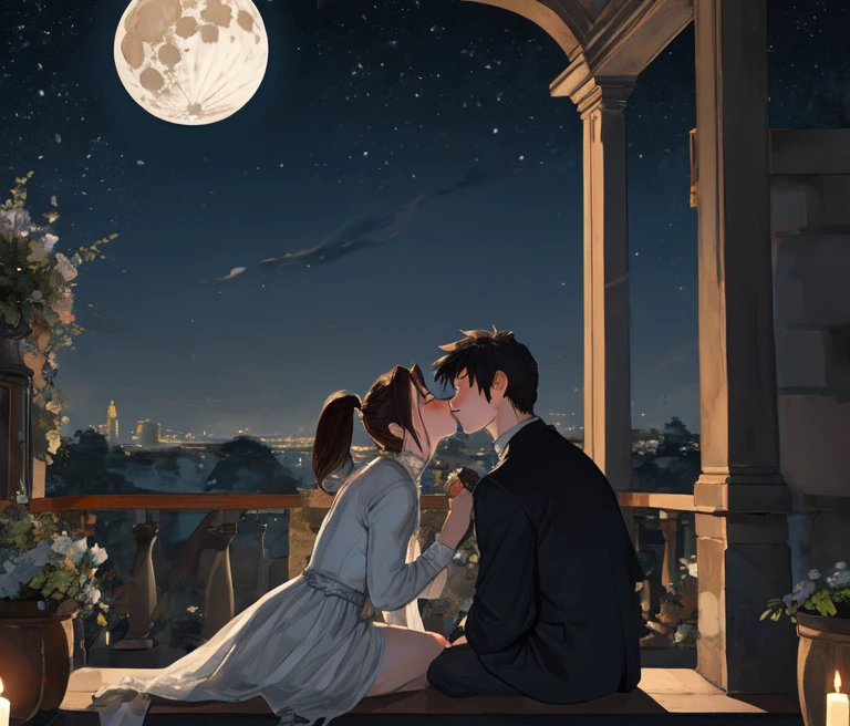 moon, night，Romeo and Juliet