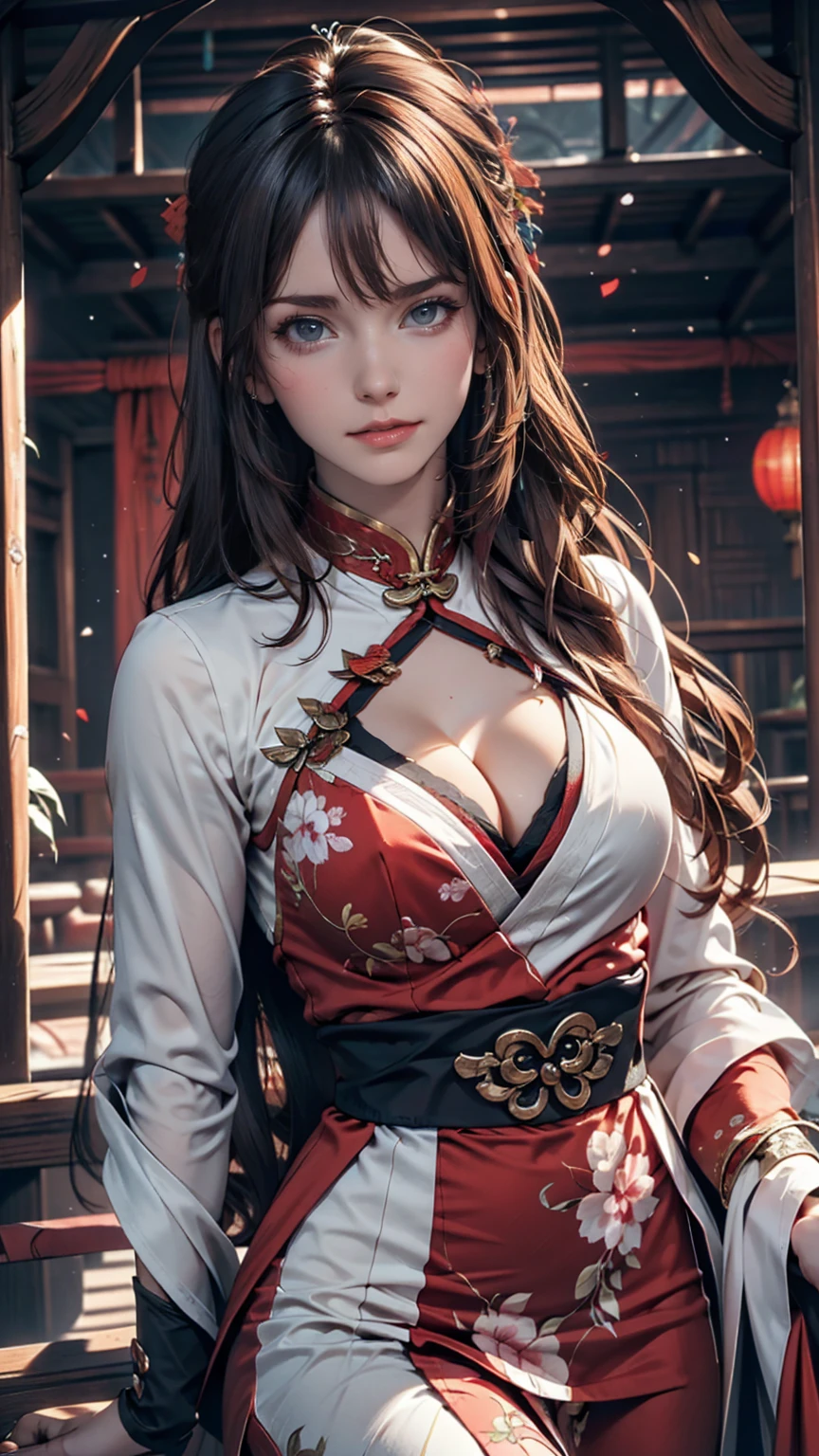 Highest quality, masterpiece, High resolution, Wuxia 1 girl, China dress, Super gorgeous face, Super gorgeous eyes, Super gorgeous hair, Kung Fu Battle