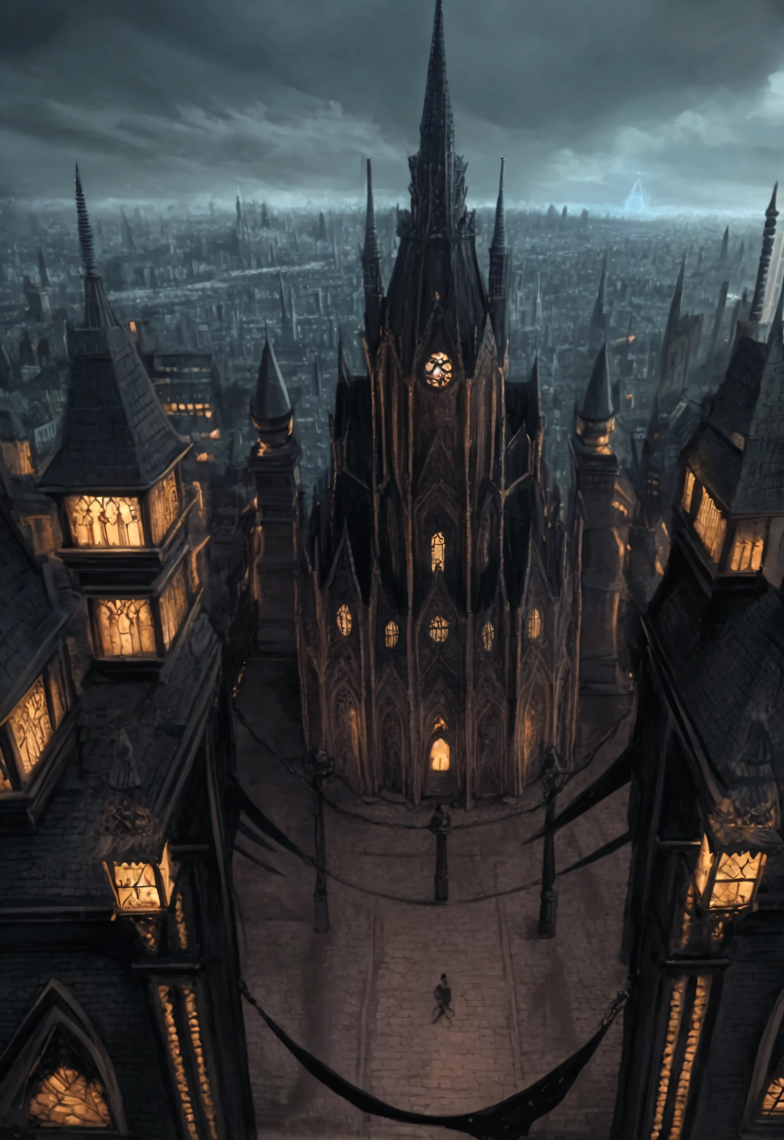 A dark fantasy city .