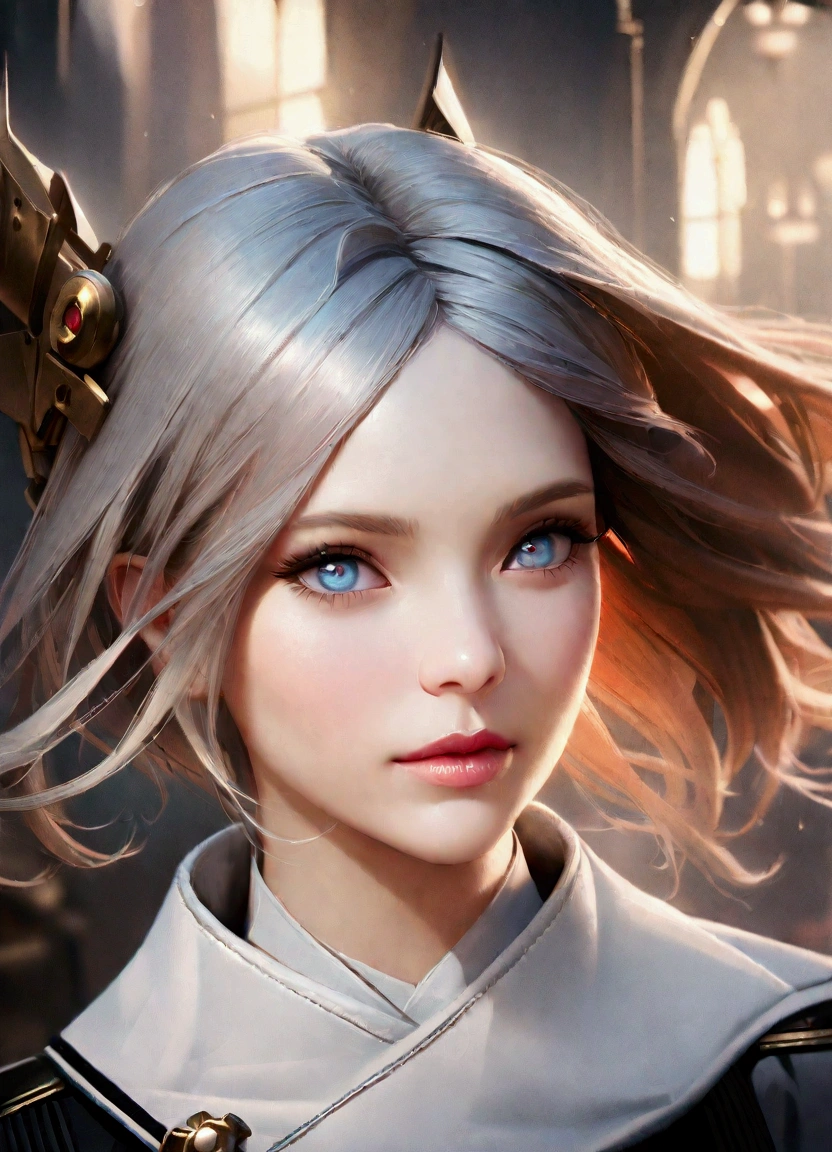 1girl, from the video game "Girls Frontline", extremely detailed face, beautiful detailed eyes, beautiful detailed lips, long eyelashes, elegant expression, beautiful detailed hair, detailed military uniform, realistic lighting, intricate details, high quality, 8K, photorealistic, cinematic composition, dramatic lighting, vibrant colors, digital art