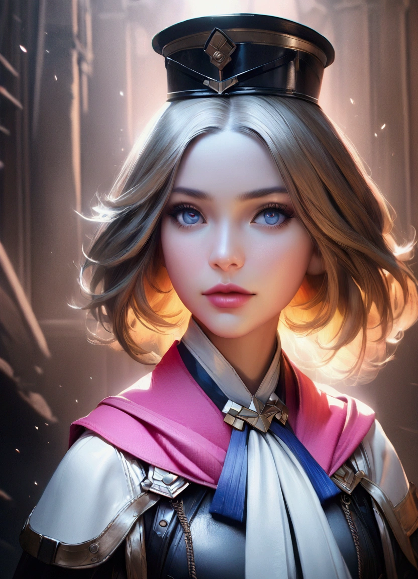1girl, from the video game "Girls Frontline", extremely detailed face, beautiful detailed eyes, beautiful detailed lips, long eyelashes, elegant expression, beautiful detailed hair, detailed military uniform, realistic lighting, intricate details, high quality, 8K, photorealistic, cinematic composition, dramatic lighting, vibrant colors, digital art