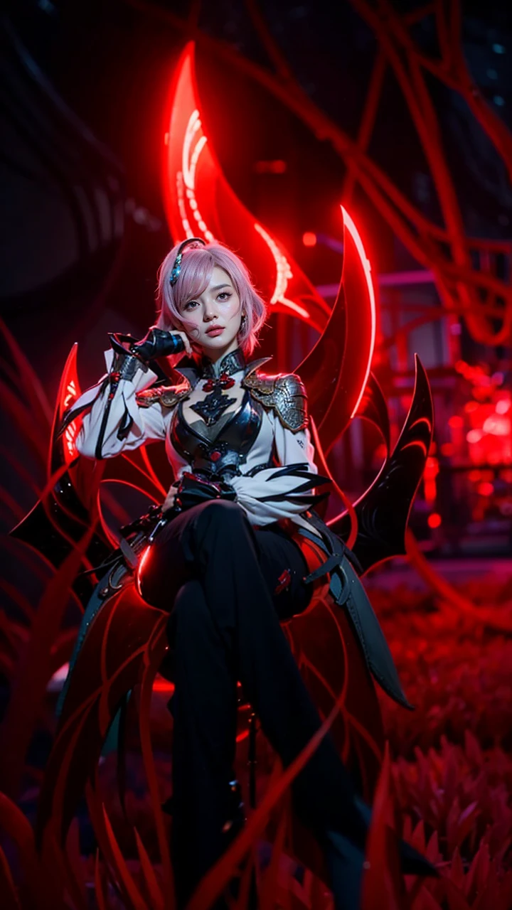 a close up of a 4 girls  ,pink hair , big booobs ,  shadowbringers cinematic, 4 k detail fantasy, a beautiful fantasy empress, game cg, xianxia fantasy, xianxia hero, 2. 5 d cgi anime fantasy artwork, cinematic goddess close shot, ruan jia and artgerm, wow 4 k detail fantasy, hyperdetailed fantasy character