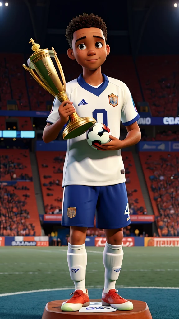 "player of the match" trophy, award, football