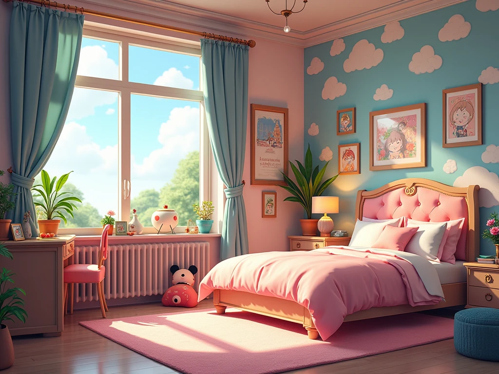 Anime style bedroom design