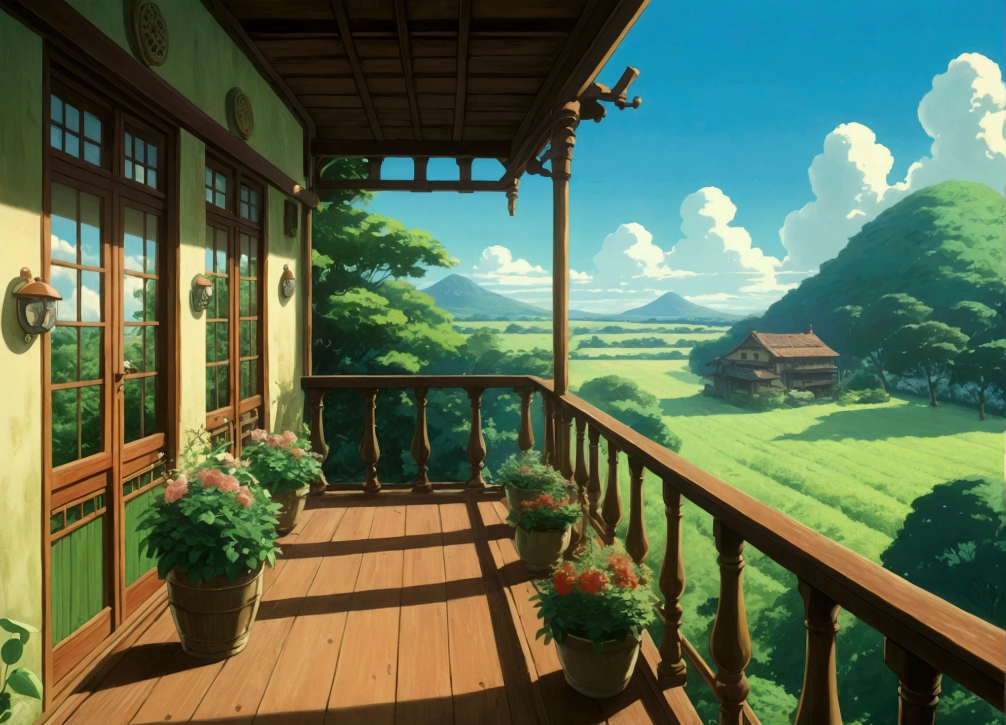 Ghibli Veranda countryside summer