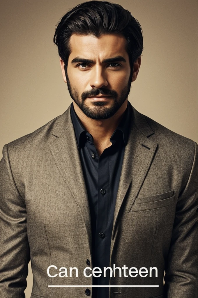 Can you create a men's hairstyle that is white with black tips and that does not exist and elegant