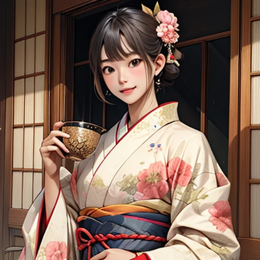 ((Highest quality)), ((masterpiece))、whole body、Hime cut、kimono、D Cup、Selfish Body、Dynamic