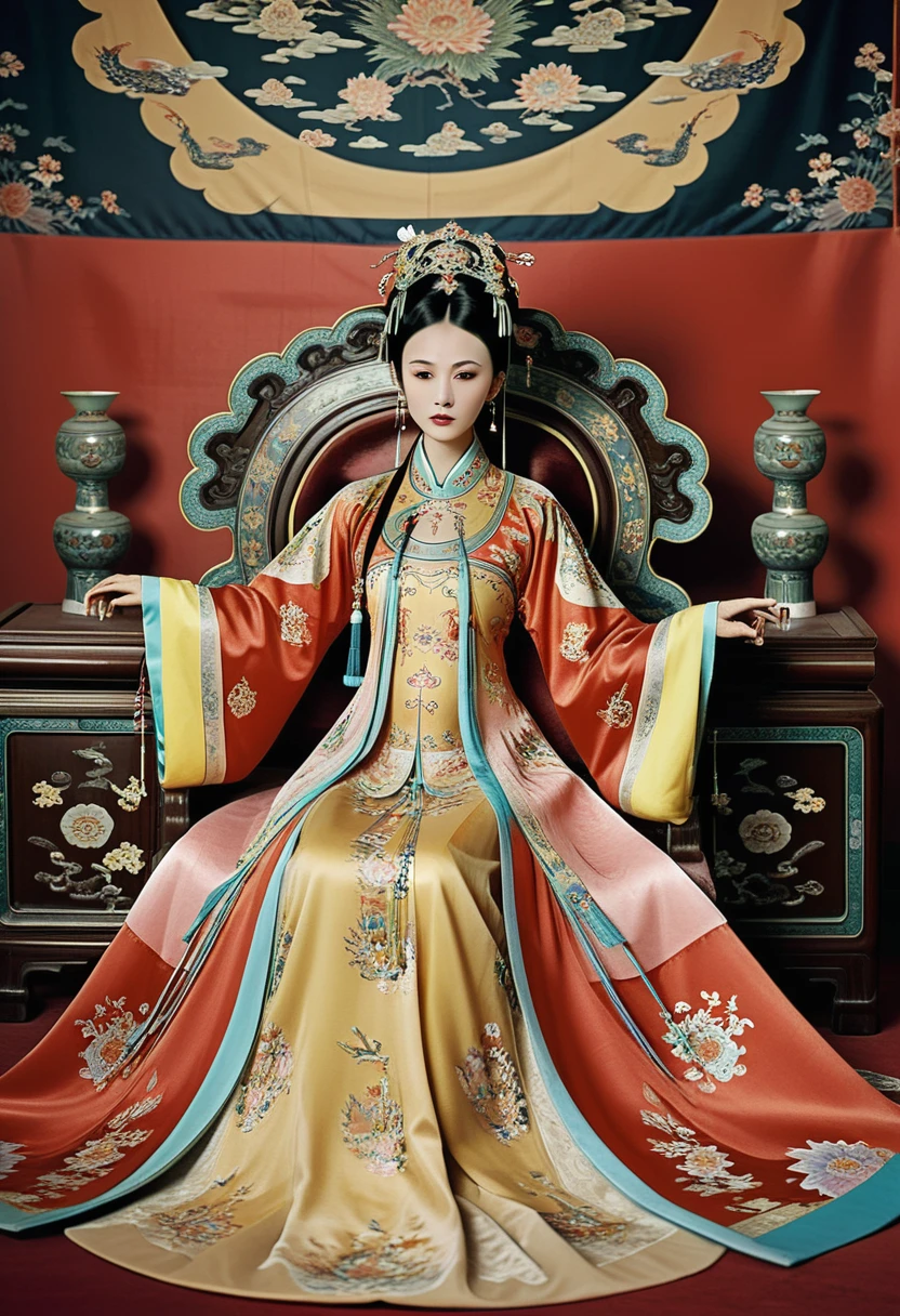 Gorgeous Empress of the Chinese Court during the Qing Dynasty Gorgeous Empress of the Chinese Court on a sofa, nude, large and golden, with her legs on the sofa, wide open, knees bent, in an M pose (pornographic pose), with her hair tied on both sides The background of this perverted and erotic woman wearing a crown and tying her hair is the Chinese court of the Qing Dynasty. The scene is set in the luxurious room of an empress in the Qing Dynasty Chinese court.
Translated with DeepL.com (free version)