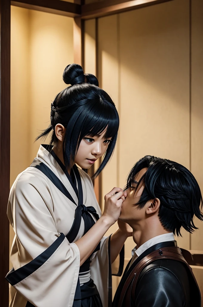 Character from the Demon Slayer series who is shinobu kissing tomioka