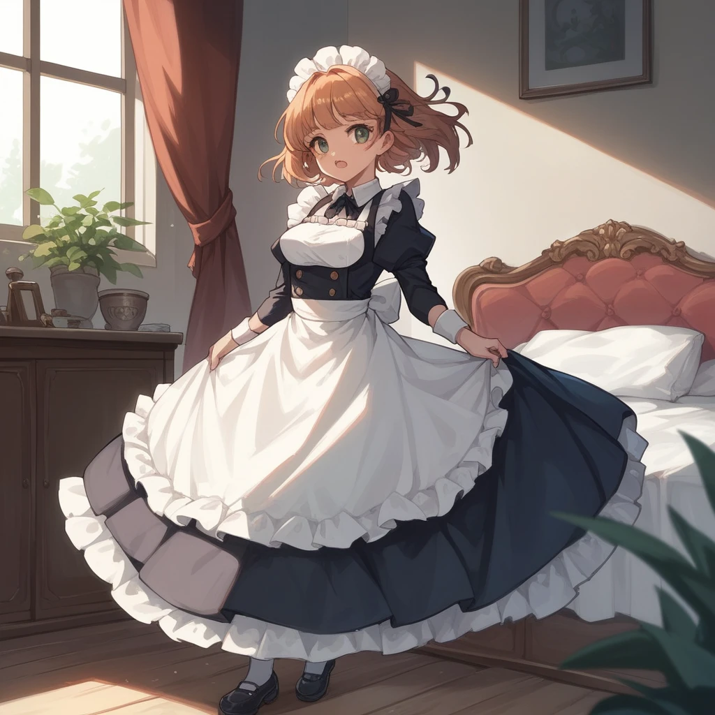 score_9, score_8_superior, score_7_superior (score_9:0.9),score_8_superior,score_7_superior,Anime Style,evaluation_Safety,(PDXL),Maid&#39;s Headdress,lira,Maid clothes,One girl,alone,View your viewers,Elf Ears,Medium chest,Black Hair,robot,