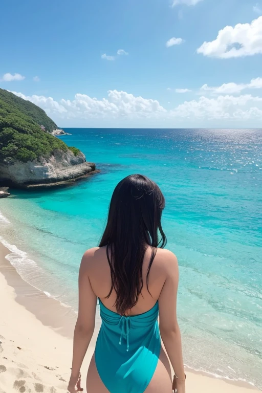 Arafly looking at the clear blue sky and sea, 澄んだBlue Water, Crystal clear sea, Turquoise Water, sand and sea, Shimizu, crystal 澄んだBlue Water, Blue and green water, clear ocean, crystal Shimizu, the The sea in the background, Blue Water, mediterranean beach background, photos of the ocean, Turquoise Sea, The sea in the background