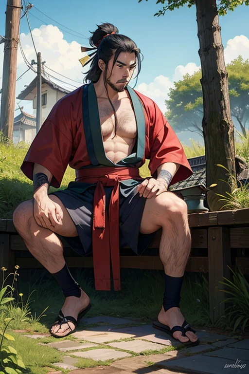 Samurai man hairy legs incado 