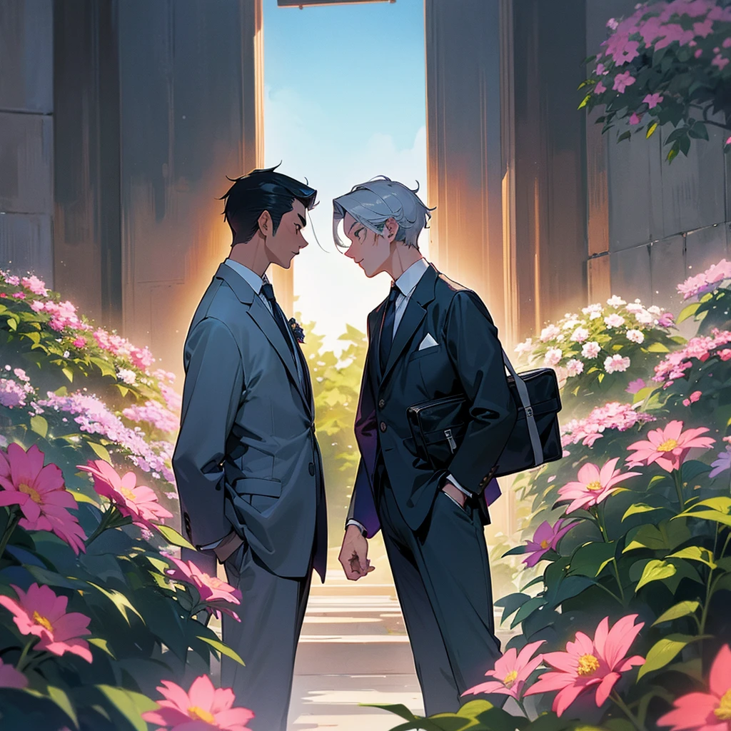 Blooming Garden　Two people　Man in suit　Salaryman