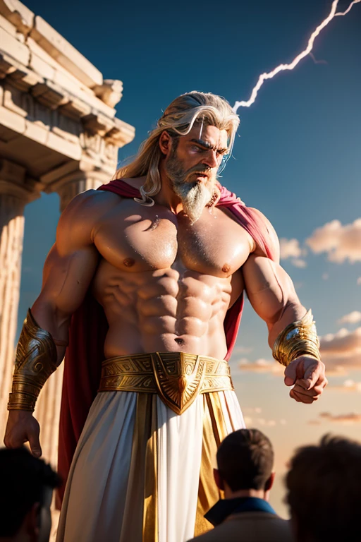 Zeus the god of thunder appearing at the greek wedding and he's furious
