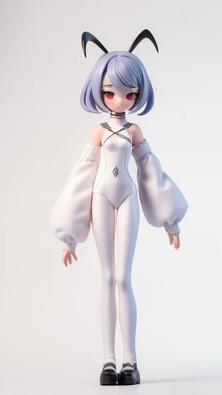 girl Primary school students 若いgirl 小さいgirl height: 130cm Standing picture Simple design The dress is a one-piece camisole No sleeve Sleeveless Long Hair Long black hair Hair is black Red eyes Shoulder-baring ahoge Kokeshi
