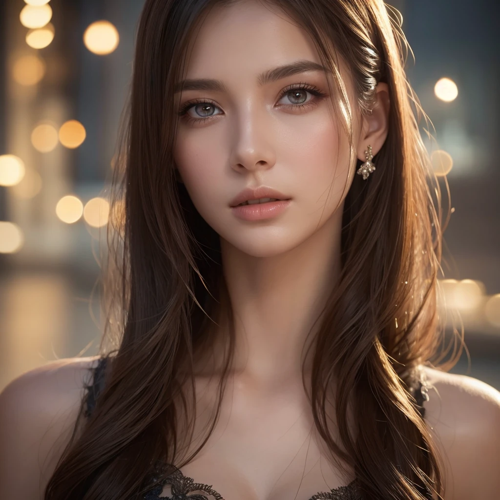 a beautiful young woman, 1girl, detailed face, beautiful detailed eyes, beautiful detailed lips, extremely detailed eyes and face, long eyelashes, elegant dress, mysterious and elegant expression, cinematic lighting, glowing skin, dramatic lighting, ethereal, soft lighting, warm color palette, fantasy, digital art, octane render, 8k, detailed, highly detailed, photorealistic, masterpiece, best quality