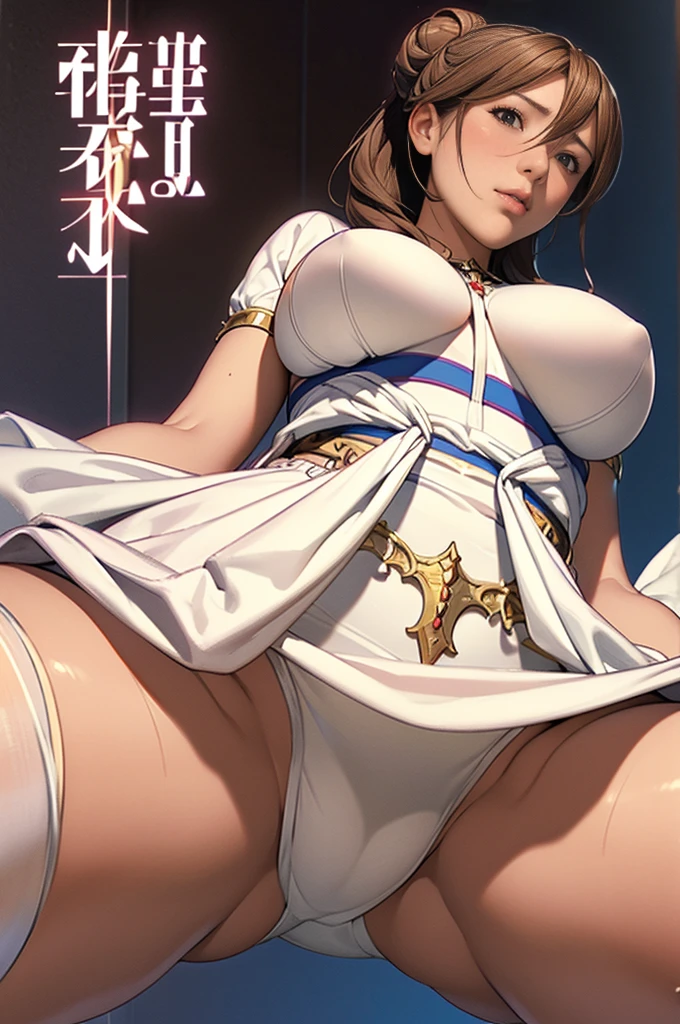 (masterpiece, Highest quality), Mature Woman,23 years old, Brown Hair, (Upper Body:1.3),(From below:1.5), (sealed:1.4),Ass Focus,Open your mouth, Embarrassing ,blush,(Spread your legs:1.3),(Please put your feet up),(Camel Toe:1.3), (Brown eyes:1.7), (Pan cover:1.5), Double Bang, eyeliner, Hair Bun, lipstick, Compensate, Pink Lips, Large Breasts,blue dress, boots, bracelet, (light pink pantyhose), Chinese dress, chinese garment, Cross-lace shoes, dress, Gold frame, jewelry, pantyhose, Pelvic Curtain, Puff sleeves, sash, Short sleeve, Side slits, spiked bracelet, spike, White footwear, Highest quality,Best image quality,Perfect Anatomy,masterpiece,Very detailedな,beautiful,super high quality, Highest quality,High resolution, Very detailed,Game CG,Dutch Angle ,細部へのbeautiful配慮,visual