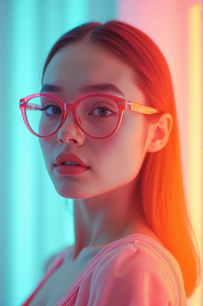 panoramic view, large aperture, trendy fashion, trendy portrait, bright colors, pop Mart production, delicate gloss, clean background, 8K gradient translucent glass melt, frosted glass,