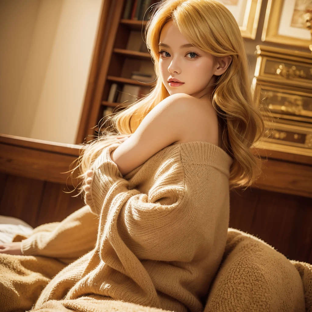 Pretty girl with golden hair, 20 years old