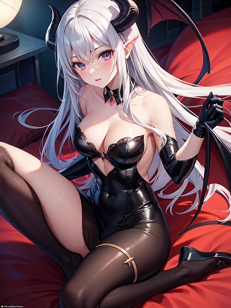 (Highest quality:1.2, Ultra-high resolution, Attention to detail, masterpiece:1.3, Highest quality, Best aesthetics), ((One person, woman)), (Succubus, Succubus, Succubus, sexy suit, devil&#39;wing, Body Paint), Emphasis on individuality and uniqueness, Beautiful and beautiful eyes, Beautiful Lips, Long eyelashes, Bright colors, Sexy vibe, Big Breasts:1.4, Beautiful and firm bust line, A uniform with a blood red and darkness black motif, night, Neon Light, Dutch Angle, Focus on subtle facial details, Soft and warm color palette, Black-rimmed glasses, 