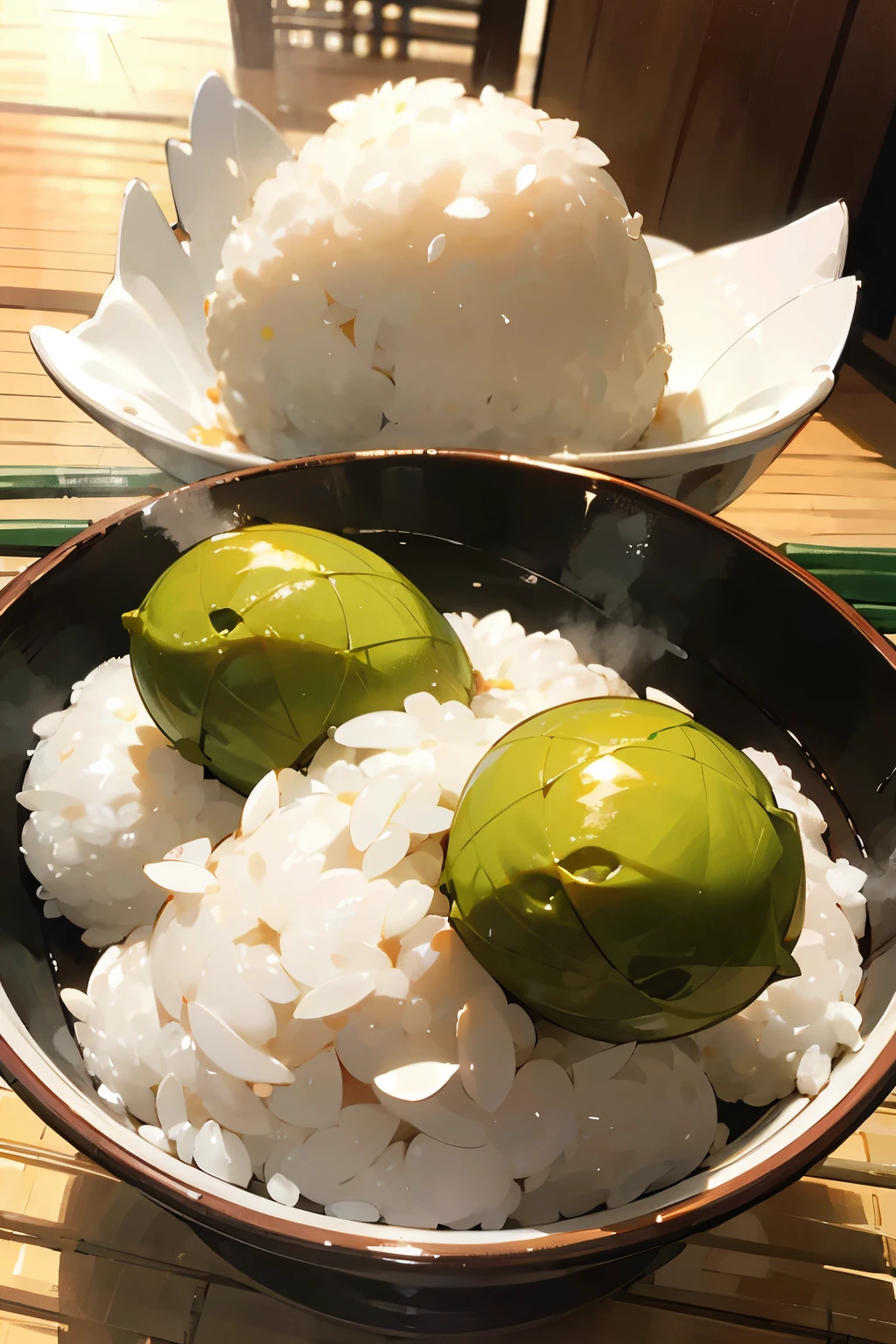 Sticky rice with durian