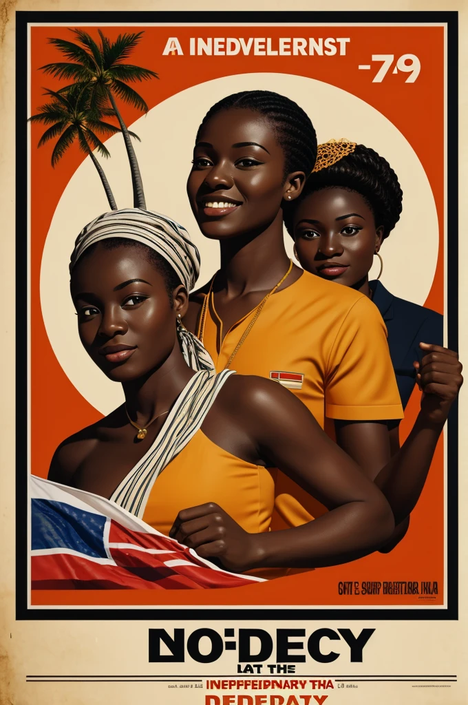 A poster to celebrate the independence of the Ivory Coast