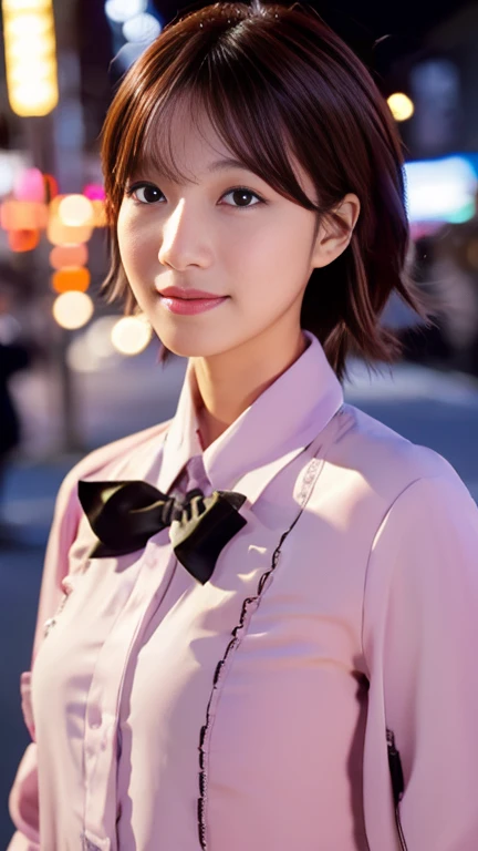 (1 girl, blouse buttons are undone.:1.2), Gorgeous Japanese K-pop Idol,
(RAW Photos, highest quality), masterpiece, 
(Realistic, Photorealistic:1.4), 

very delicate & beautiful, very detailed face, beautiful and detailed eyes, beautiful & detailed, cinema lighting, gentle & feminine, 

2k wallpaper, wonderful, finely, very detailed,
Very detailed CG Unity 8k 壁紙, high resolution, 
beautiful detailed lady, very detailed目と顔,
soft light, bob hair, ponytail, short hair with bangs, hot pink hair, EXID, Blackpink, Apink, jensen_Huang_Iconic_Black_Jacket, cupid 💘,

BREAK

(Snow:1.2), Tokyo Shibuya, City Lights, 
Perfect Anatomy, slender body, medium breasts, kind smile, (candid_Shot RNG 25%), close-up shot, medium shot or cowboy shot, bokeh, SFW,)