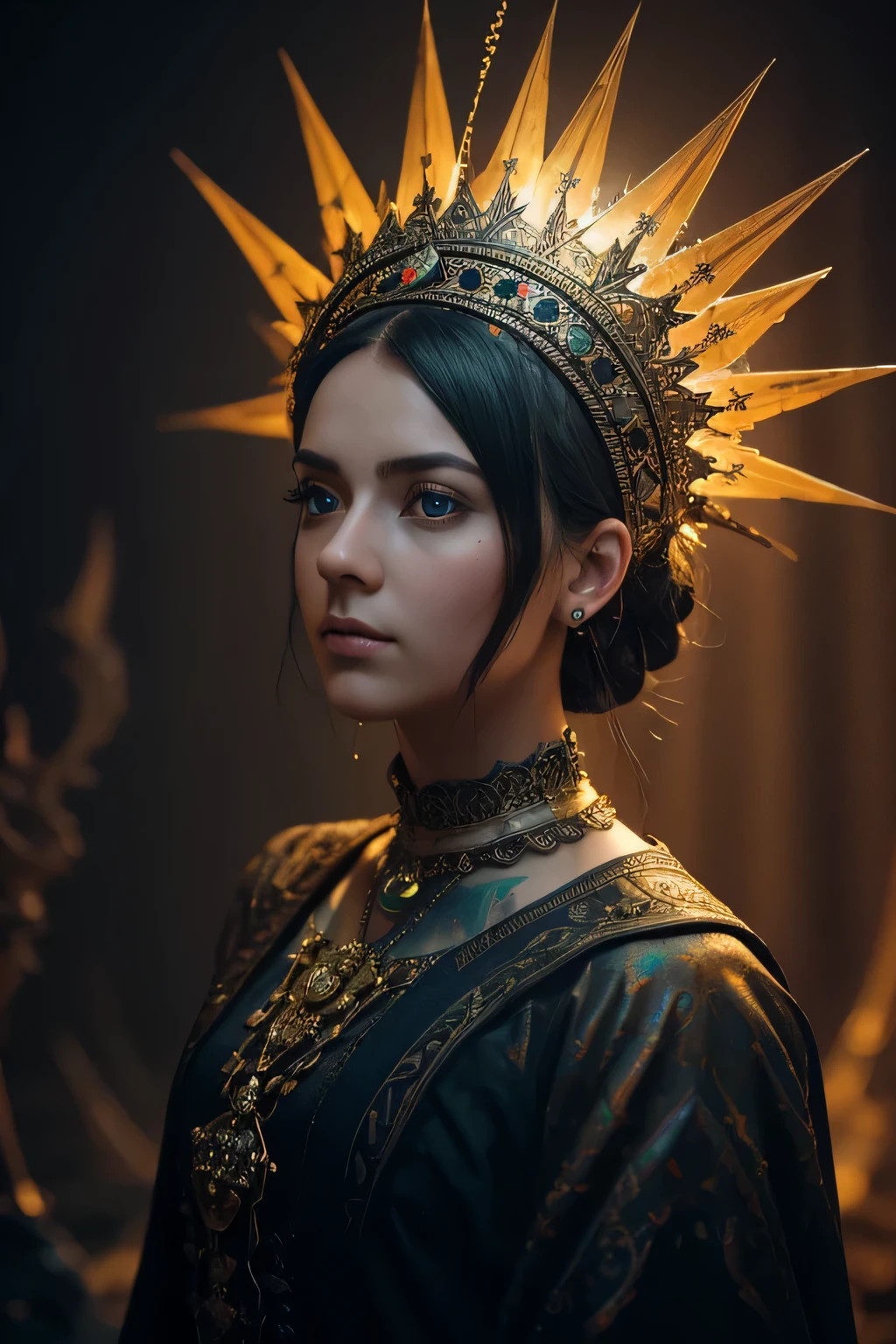 8K, ARTISTIC photogRAphy, melhor qualidade, mAsteRpiece: 1.2), A (potRAit:1.2) Boneca estilo Don Bluth, in a DRagon's LaiR, cinema sincero RAW de corpo inteiro, 16mm, coloR gRaded poRtRa 400 film, RemaRkable coloR, ultRa Realistic, sad admospheRe, daRk lighting, oppRessive atmospheRe, depRessive coloRs, kodak poRtRa 400, photogRaph,R, NatuRal Light, SalvatRucha tatoos, CRown Metal, Luzes de cabeça de alfinete, bluR Reflection, BRush StRokes, suave, abstRact, SplatteR, óleo sobre tela, Rainbow coloRs, fRactal isometRics details bioluminescens : a stunning Realistic photogRaph of wet bone stRuctuRe, 3d RendeR, octane RendeR, intRicately detailed, titanium decoRative headdRess, cinematic, tRending on aRtstation | IsometRic | CenteRed