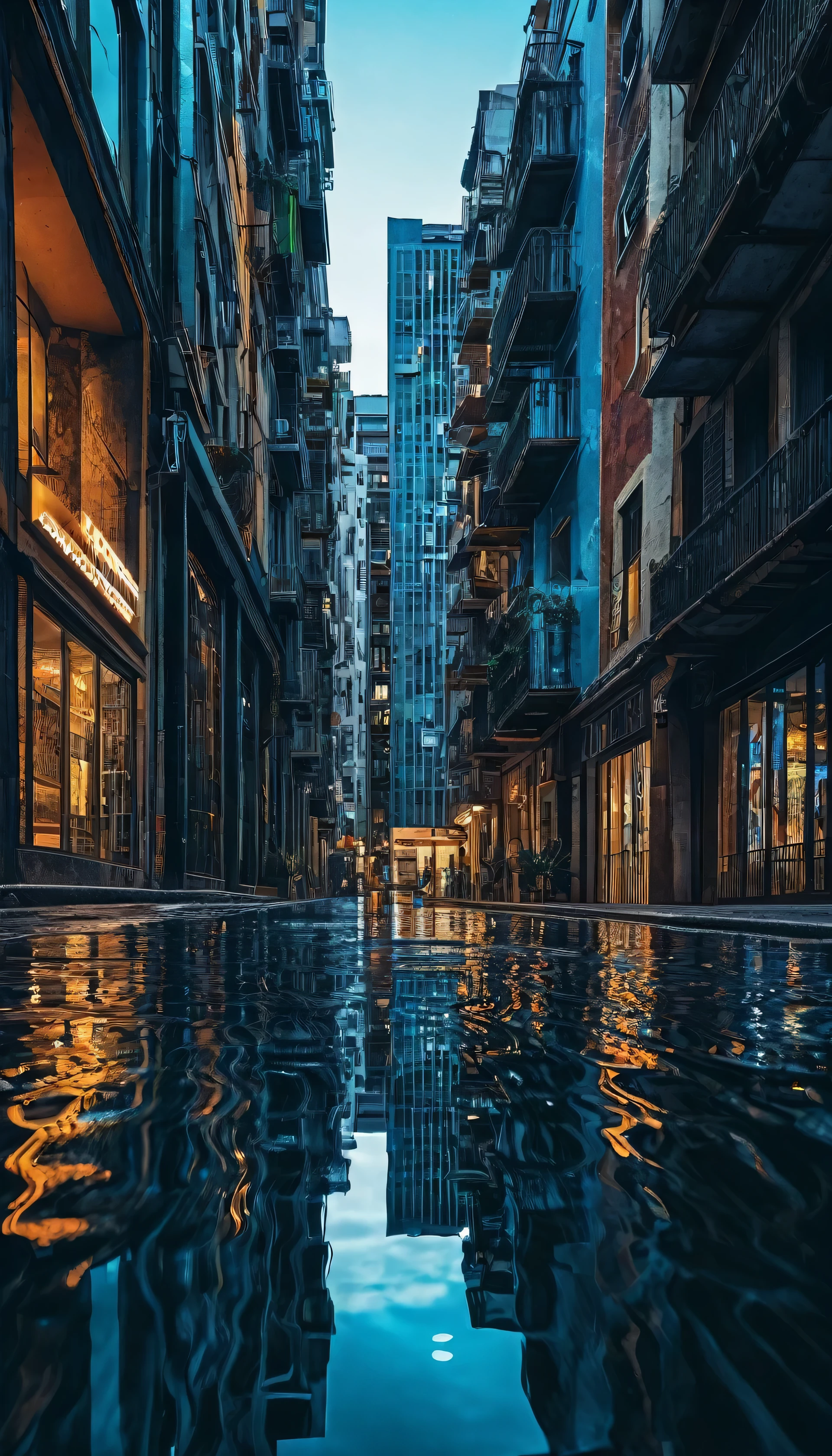 (best quality,4k,8k,Altas,master part:1.2),ultra-detalhado,(Realistic,fotorrealista,photo-realistic:1.37),White and black photos of a city with a blue water,Contemporary collage,gifs animados,Capas,fluido,Yankeecore,relevo,monocromatic,patterns,urban decay,cores vibrantes,noite,Contraste,dynamic compositing,Architectural elements,Arte Pop,Striking juxtaposition,Cinematic vibes,textured surfaces,linhas em negrito,formas abstratas,ruas movimentadas,reflection on water,skyscrapers,Grafite,sombras e realces,movimento,Fotografia de rua,bordas afiadas,pinceladas expressivas,atmosfera de sonho,Historical Landmarks
