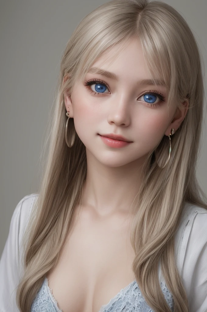 (Scandinavian girls:1.5)、Blue eyes:1.5、bangs::1.5、(Small face)、round face、Moist eyes、light in your eyes、Glowing eyes、Double eyelid eyes、Beautiful shining platinum blonde hair、Gentle expression、A perfect and beautiful 6  girl、Large Breasts、smile、(looking at the camera)、Moisturized lips、Lip gloss、beautiful girl、cute、Transparent white skin、
(((((BREAK))))),, bangs:1.5、Small face:1.5,(Stylish clothes)、Wide angle、front、hair ornaments、Earrings、8k、Surreal、Looking into the camera、Staring at me 1.3、Eyes meet、Shot from above、Look Up、Look Up、Full body shot、Standing、High heels、