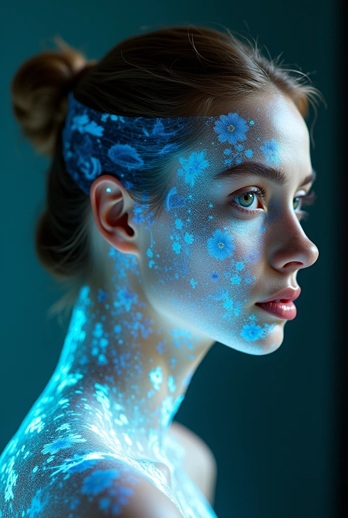 Van Terchall, Translucent ethereal alien with delicate features on a sci-fi setting, Shine from the inside out, Sparks and lights, do lado de fora, Lua, Close-up, Realistic, highly detailed, 复杂