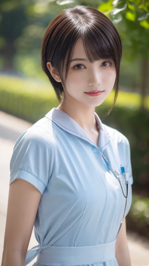 Inside the hospital、nurse, nurseの帽子、Attractive nurse woman, Very sexy, A kind smile、As a retro-future heroine, elegant and charming cosplay, amouranth as a super villain, Slender young body, masterpiece, Masterpiece best quality, Highest quality ultra detailed, Super detailed highres, High resolution, High resolution 4K, 4l 4k portrait, 4k portrait 8k, 8k 8k portrait, 8k portrait unity 8k wallpaper, extremely detailed CG unity 8k wallpaper, Extremely detailed CG Unity 8k wallpaper realistic, Realistic RAW photo, Raw photo real person, Real people portrait photography, Photorealistic portrait photography, Photorealistic shiny skin, Shiny skin Detailed skin, Detailed, dynamic pose