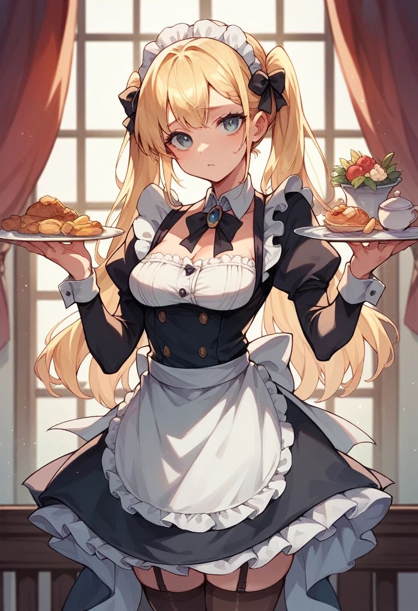 a pretty blonde maid