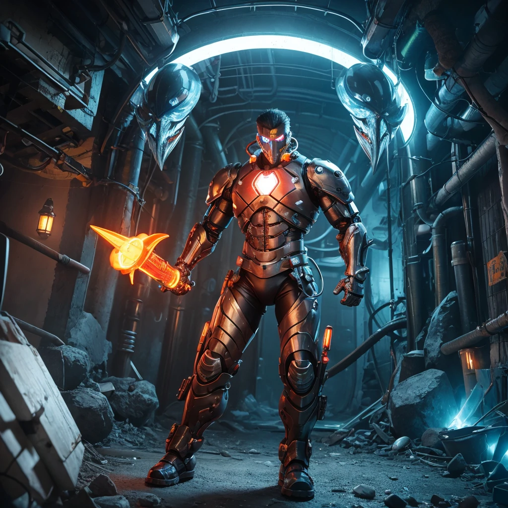 3D Rendering、Toy、Lamprey、translucent、monster、Powered Suit、 Bad guy cyborg、invader、Toxic Chemicals、Full body image、Digital Image。