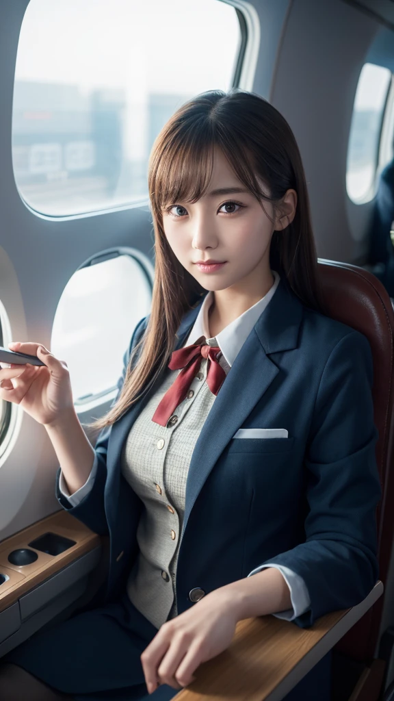 Super detailed, High resolution, Super detaileded, highest quality, wonderful, highest quality,Integrated 8K wallpaper, cinematic lighting, stewardess、20-year-old、Japanese