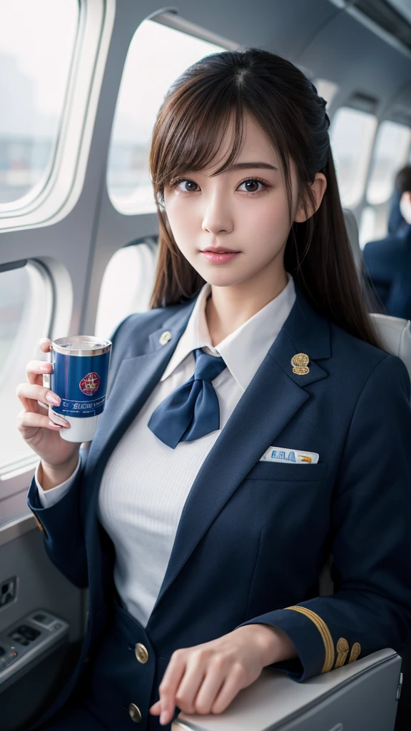 Super detailed, High resolution, Super detaileded, highest quality, wonderful, highest quality,Integrated 8K wallpaper, cinematic lighting, stewardess、20-year-old、Japanese