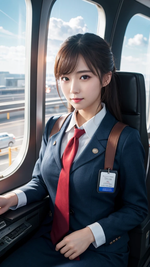 Super detailed, High resolution, Super detaileded, highest quality, wonderful, highest quality,Integrated 8K wallpaper, cinematic lighting, stewardess、20-year-old、Japanese