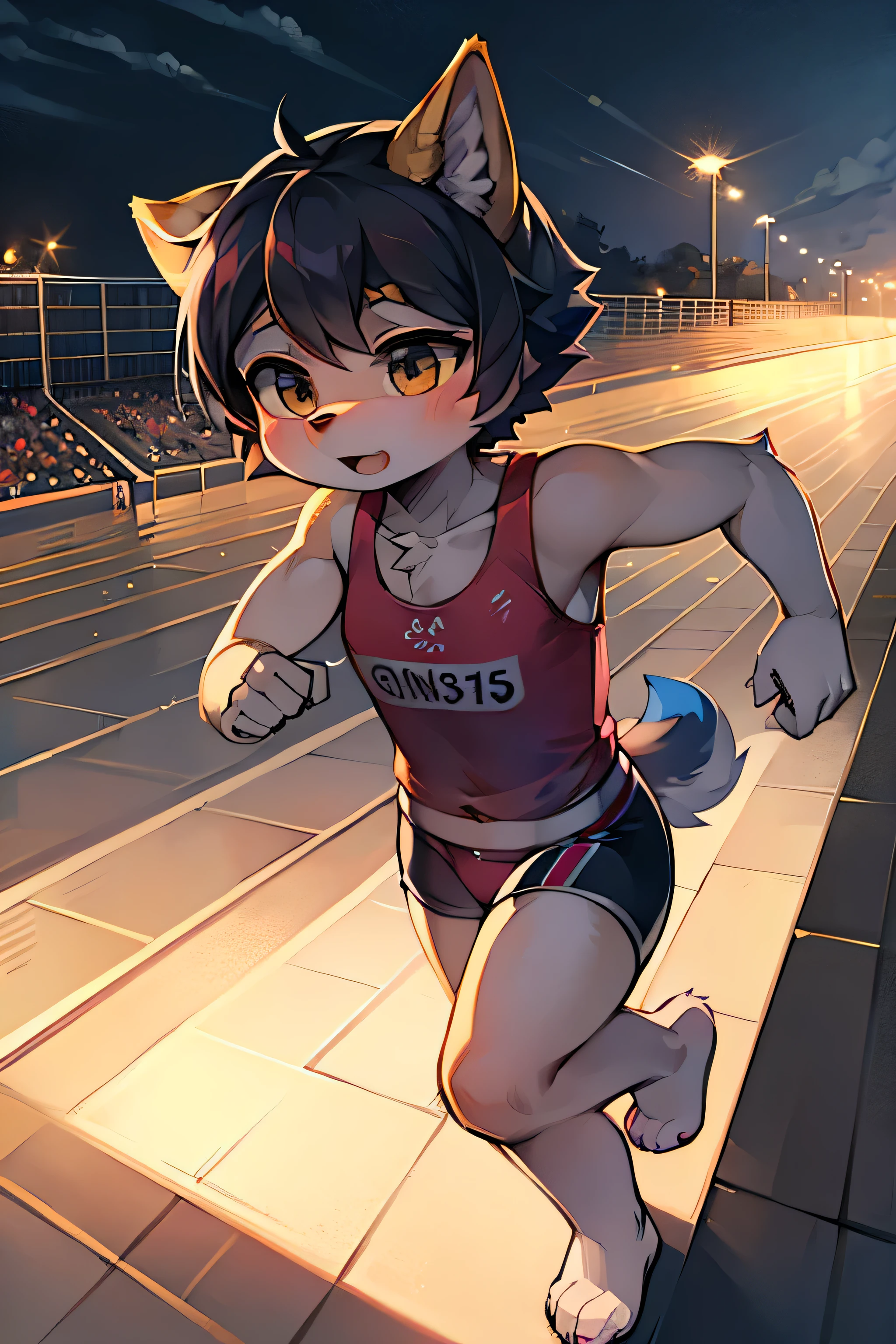 dog,Singlets,cute,girl,Olympic,running,