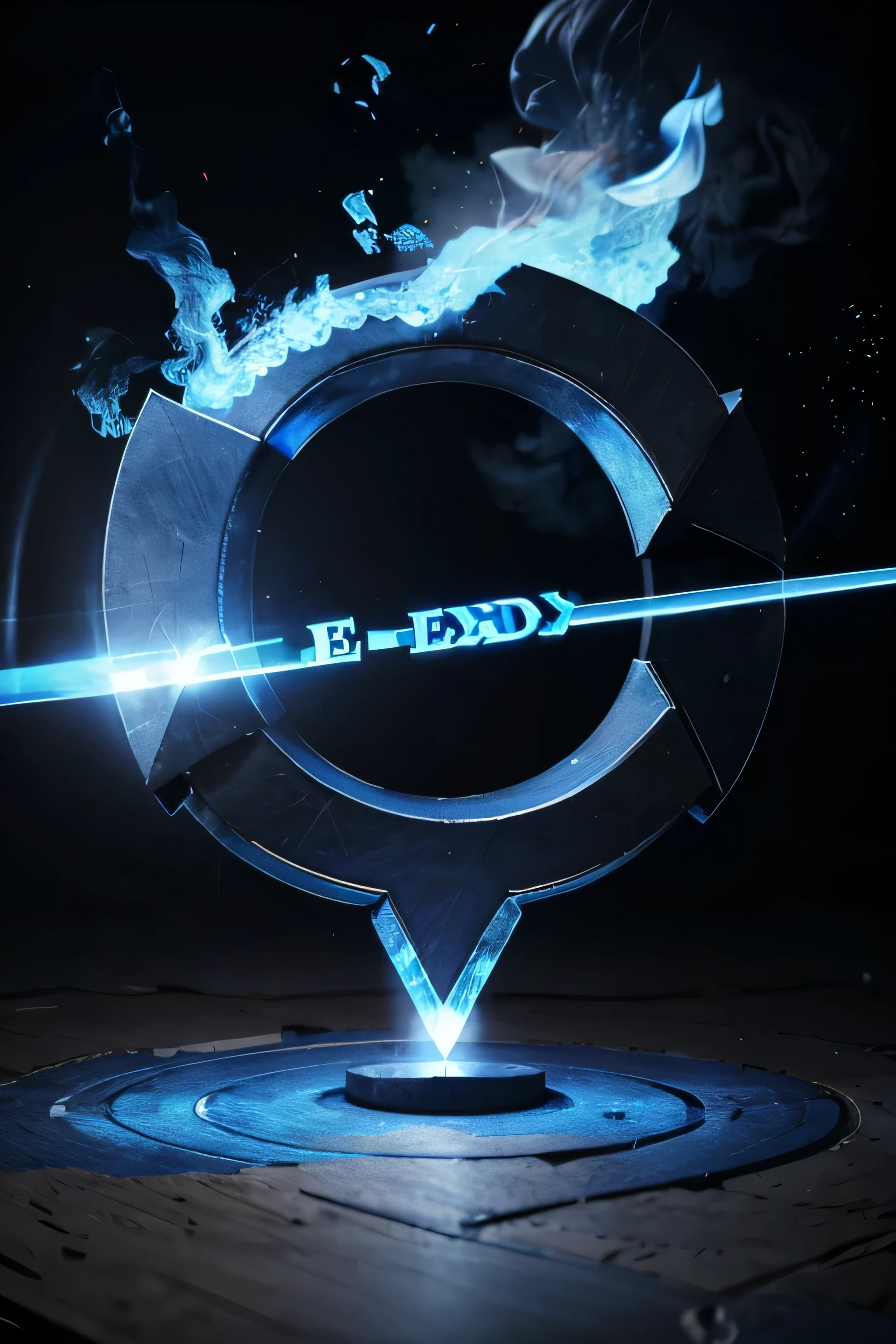 AN TEXT saying EDX in caps with blue fire around the letters