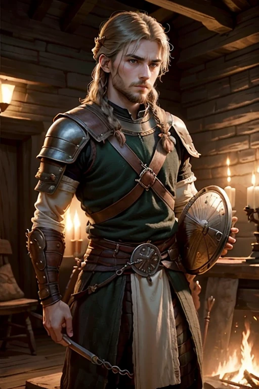 young, viking, viking culture, with bows in hands, training, Game of Thrones style, medieval, Short hair with bangs, male chauvinist, male, (((young))).